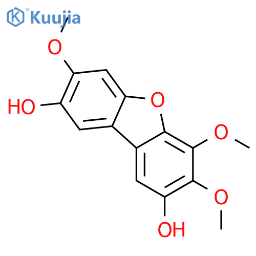 2,8-Dibenzofurandiol,3,4,7-trimethoxy- structure