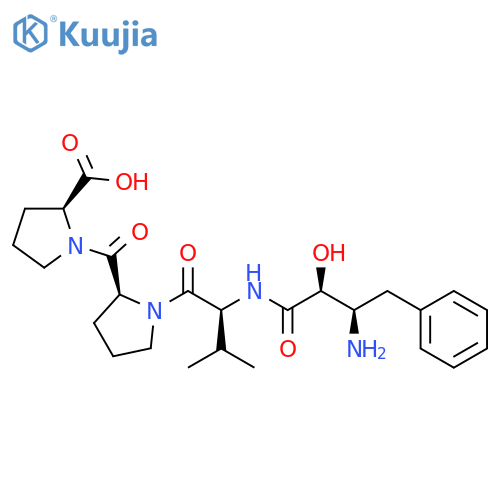 L-Proline,N-[(2S,3R)-3-amino-2-hydroxy-1-oxo-4-phenylbutyl]-L-valyl-L-prolyl- structure