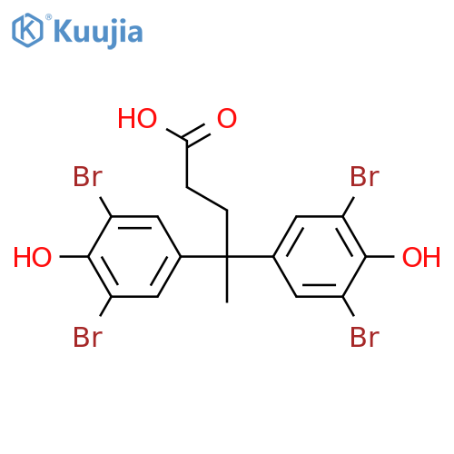 Benzenebutanoic acid,3,5-dibromo-g-(3,5-dibromo-4-hydroxyphenyl)-4-hydroxy-g-methyl- structure