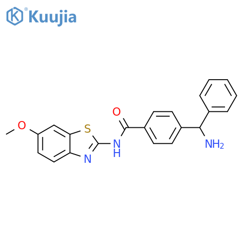 4-(aminophenylmethyl)-N-(6-methoxy-2-benzothiazolyl)-benzamide structure