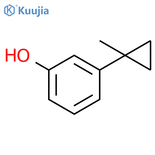 3-(1-methylcyclopropyl)phenol structure