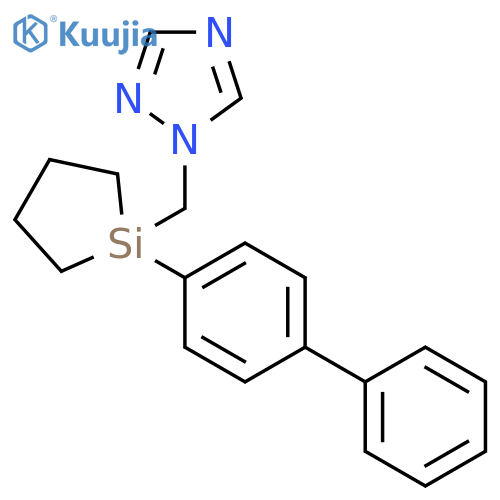 1H-1,2,4-TRIAZOLE, 1-[(1-[1,1'-BIPHENYL]-4-YLSILACYCLOPENT-1-YL)METHYL]- structure