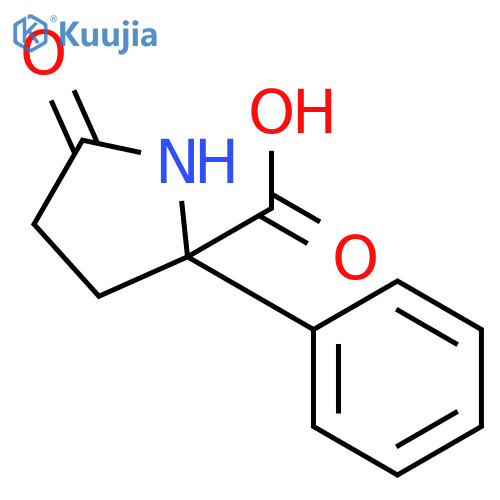 Proline,5-oxo-2-phenyl- structure
