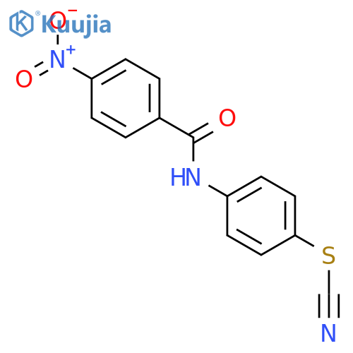 Thiocyanic acid, 4-[(4-nitrobenzoyl)amino]phenyl ester structure