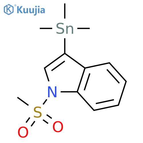 1-(Methylsulfonyl)-3-(trimethylstannyl)-1H-indole structure