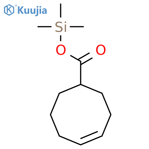 4-Cyclooctene-1-carboxylic acid, trimethylsilyl ester structure