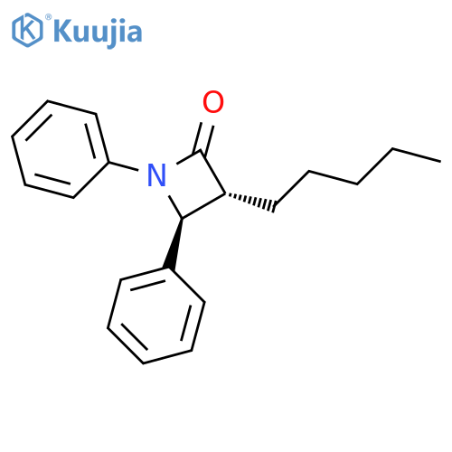 2-Azetidinone, 3-pentyl-1,4-diphenyl-, trans- structure