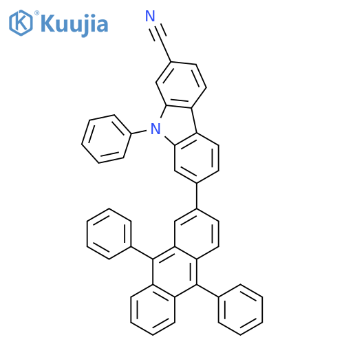 9H-Carbazole-2-carbonitrile, 7-(9,10-diphenyl-2-anthracenyl)-9-phenyl- structure