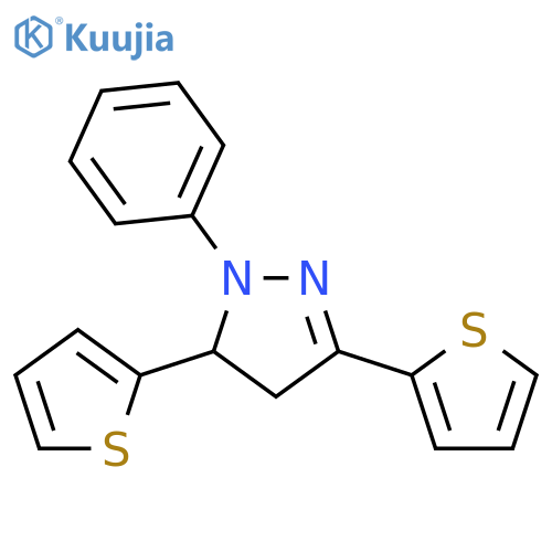 1H-Pyrazole, 4,5-dihydro-1-phenyl-3,5-di-2-thienyl- structure