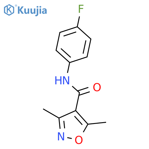N-(4-fluorophenyl)-3,5-dimethyl-1,2-oxazole-4-carboxamide structure