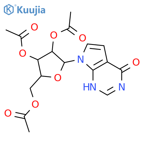 4H-Pyrrolo[2,3-d]pyrimidin-4-one,3,7-dihydro-7-(2,3,5-tri-O-acetyl-b-D-ribofuranosyl)- structure