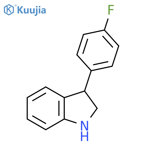 1H-Indole, 3-(4-fluorophenyl)-2,3-dihydro- structure