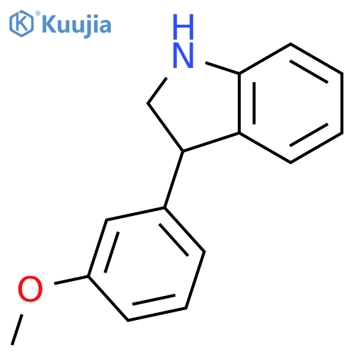 1H-Indole, 2,3-dihydro-3-(3-methoxyphenyl)-, (+)- structure