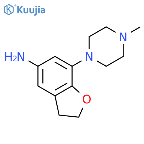 2,3-dihydro-7-(4-methyl-1-piperazinyl)-5-Benzofuranamine structure