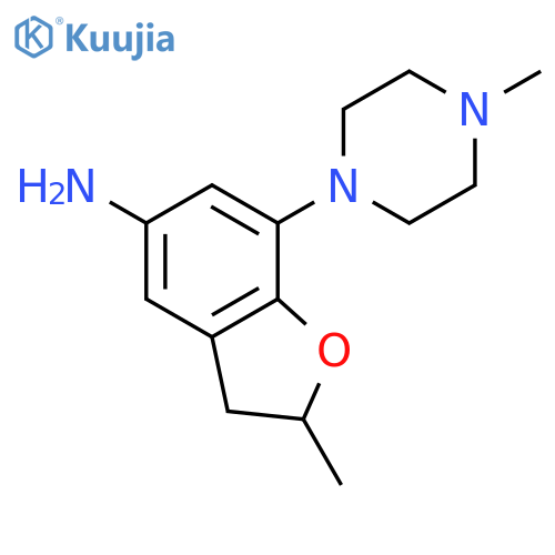 2,3-dihydro-2-methyl-7-(4-methyl-1-piperazinyl)-5-Benzofuranamine structure