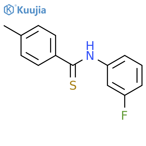 Benzenecarbothioamide, N-(3-fluorophenyl)-4-methyl- structure