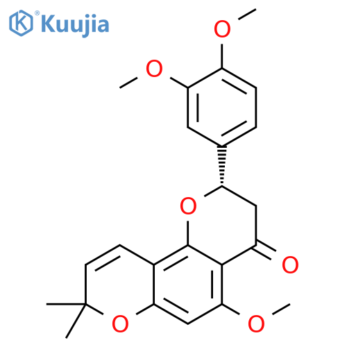 4H,8H-Benzo[1,2-b:3,4-b']dipyran-4-one, 2-(3,4-dimethoxyphenyl)-2,3-dihydro-5-methoxy-8,8-dimethyl-, (2S)- (9CI) structure