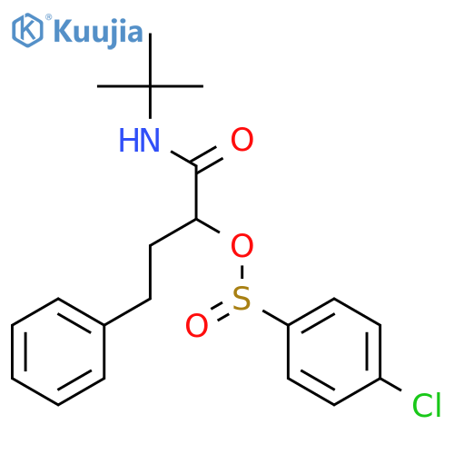 Benzenesulfinic acid, 4-chloro-, 1-[[(1,1-dimethylethyl)amino]carbonyl]-3-phenylpropyl ester structure