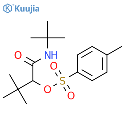 Butanamide, N-(1,1-dimethylethyl)-3,3-dimethyl-2-[[(4-methylphenyl)sulfonyl]oxy]- structure