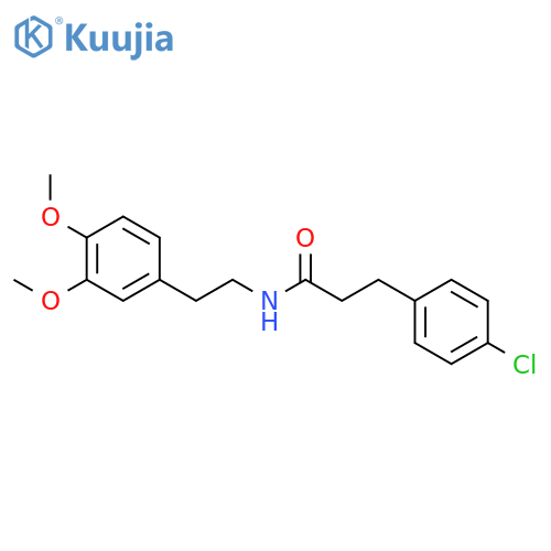 3-(4-Chlorophenyl)-N-(3,4-dimethoxyphenethyl)propanamide structure