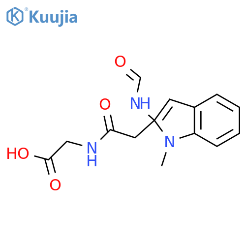 2-(2-(1-methyl-1H-indole-2-carboxamido)acetamido)acetic acid structure