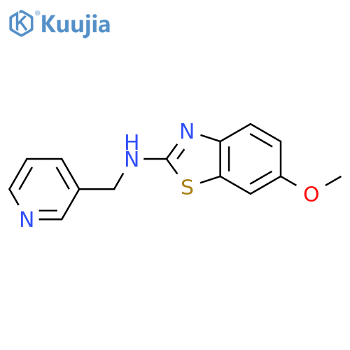 6-methoxy-N-[(pyridin-3-yl)methyl]-1,3-benzothiazol-2-amine structure