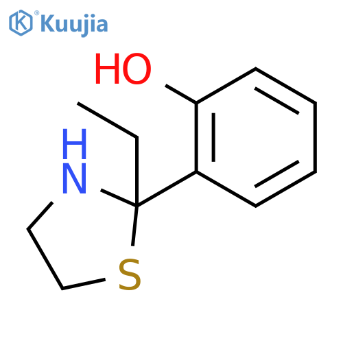 Phenol,2-(2-ethyl-2-thiazolidinyl)- structure