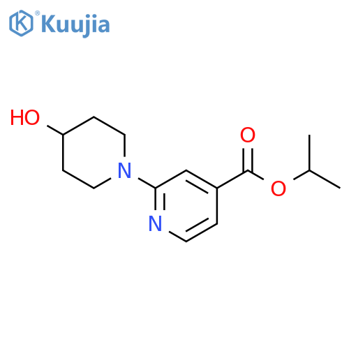4-Pyridinecarboxylic acid, 2-(4-hydroxy-1-piperidinyl)-, 1-methylethylester structure