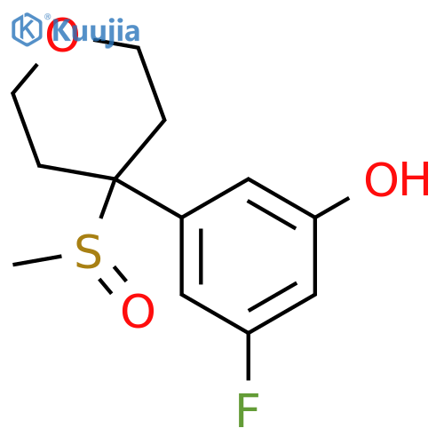 Phenol, 3-fluoro-5-[tetrahydro-4-(methylsulfinyl)-2H-pyran-4-yl]- structure