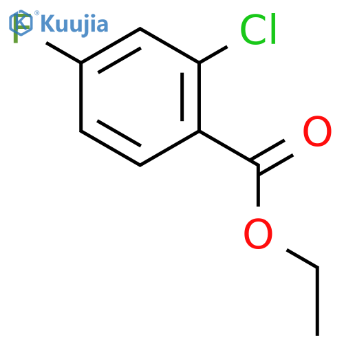 ethyl 2-chloro-4-fluorobenzoate structure