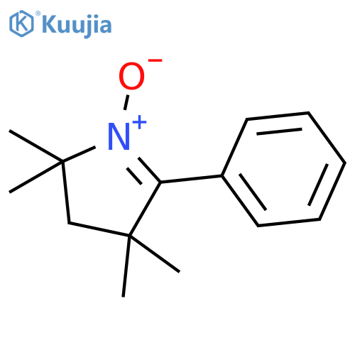 2H-Pyrrole, 3,4-dihydro-2,2,4,4-tetramethyl-5-phenyl-, 1-oxide structure