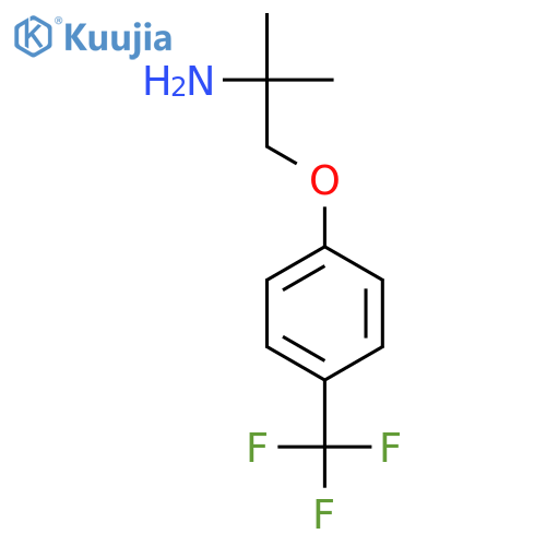 2-Propanamine, 2-methyl-1-[4-(trifluoromethyl)phenoxy]- structure
