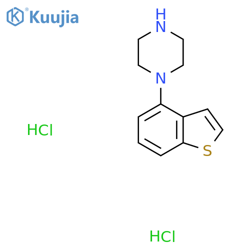 1-(benzothiophen-4-yl)piperazine;dihydrochloride structure