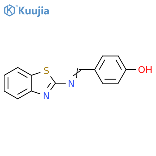 Phenol, 4-[(2-benzothiazolylimino)methyl]- structure