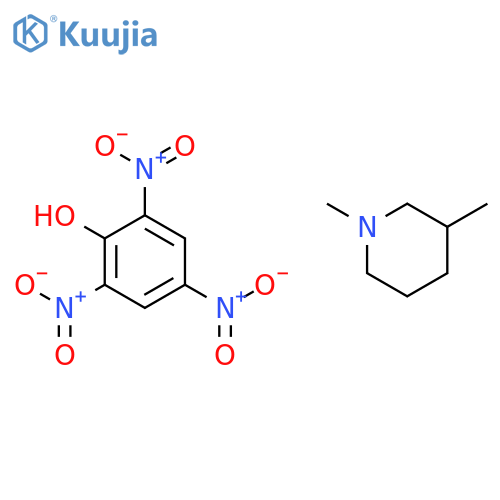 2,4,6-trinitrophenol - 1,3-dimethylpiperidine (1:1) structure