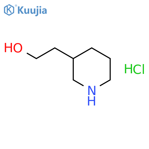 2-(3-piperidyl)ethanol;hydrochloride structure