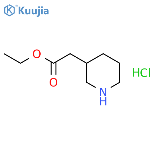 Ethyl 2-(piperidin-3-yl)acetate hydrochloride structure