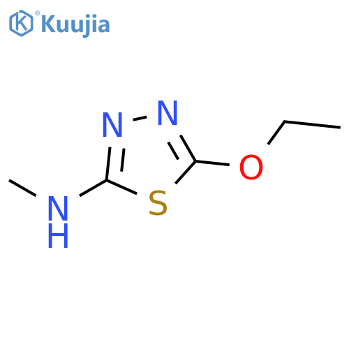 1,3,4-Thiadiazole, 2-ethoxy-5-(methylamino)- (8CI) structure