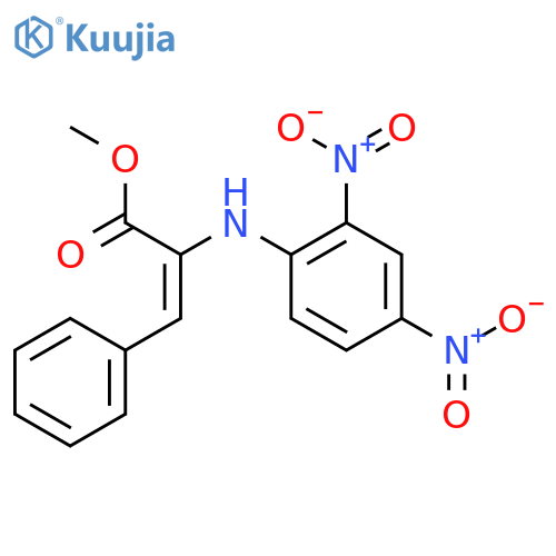 2-Propenoic acid,2-[(2,4-dinitrophenyl)amino]-3-phenyl-, methyl ester structure
