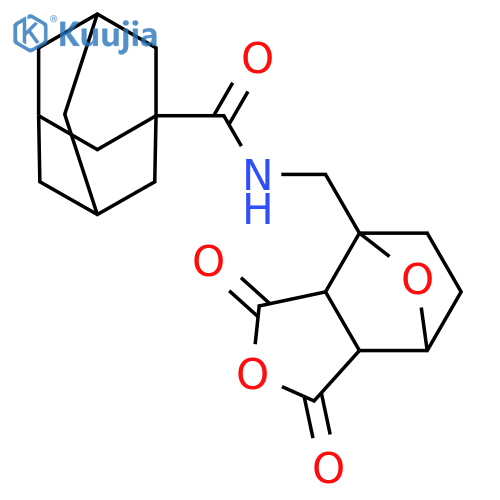 Tricyclo[3.3.1.13,7]decane-1-carboxamide, N-[(hexahydro-1,3-dioxo-4,7-epoxyisobenzofuran-4(1H)-yl)methyl]- structure