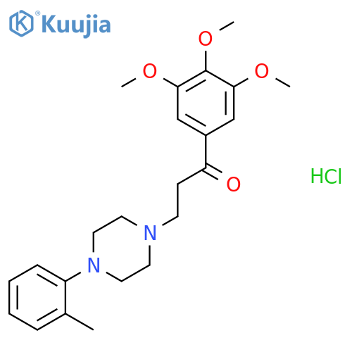 1-Propanone,3-[4-(2-methylphenyl)-1-piperazinyl]-1-(3,4,5-trimethoxyphenyl)-, hydrochloride(1:1) structure