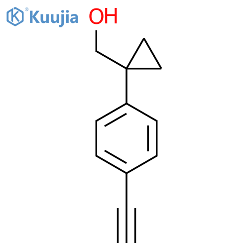 1-(4-ethynylphenyl)cyclopropylmethanol structure