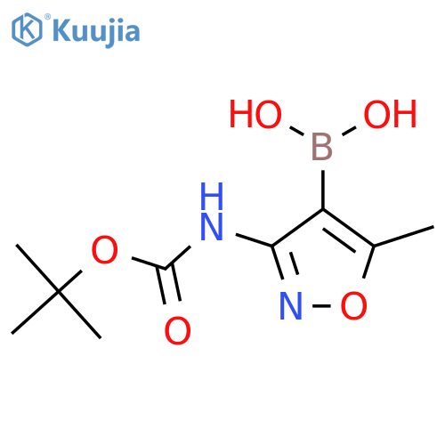 (3-[(Tert-butoxycarbonyl)amino]-5-methylisoxazol-4-YL)boronic acid structure