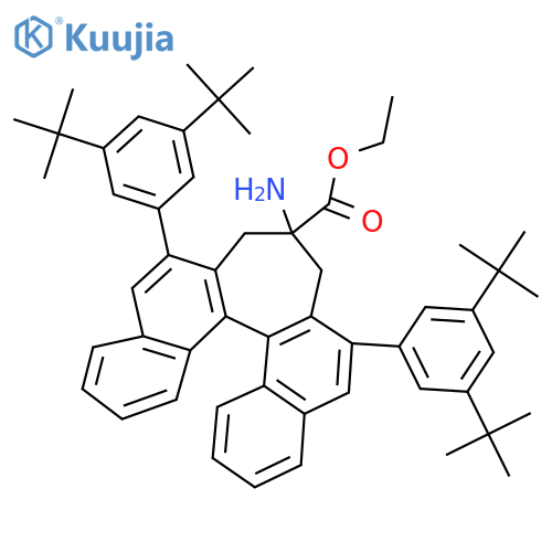 Ethyl (11bR)-4-Amino-2,6-bis(3,5-di-tert-butylphenyl)-4,5-dihydro-3H-cyclohepta[1,2-a:7,6-a']dinaphthalene-4-carboxylate structure