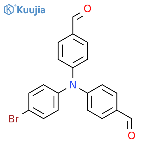 4-[(4-Bromophenyl)(4-formylphenyl)amino]benzaldehyde structure