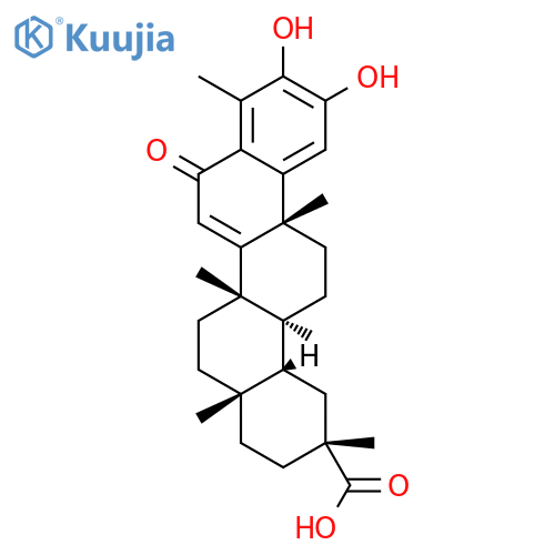 24,25,26-Trinoroleana-1,3,5(10),7-tetraen-29-oicacid, 2,3-dihydroxy-9,13-dimethyl-6-oxo-, (9b,13a,14b,20a)- structure