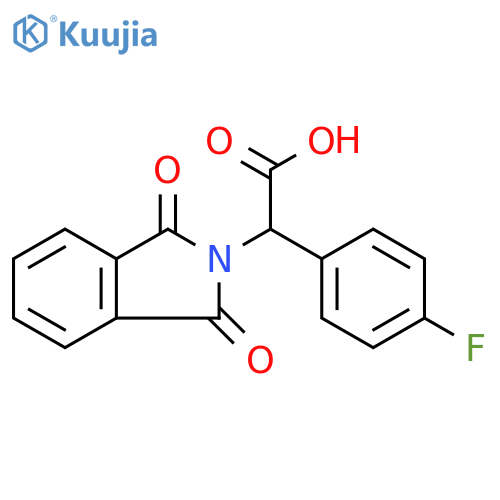 (1,3-dioxo-1,3-dihydro-2H-isoindol-2-yl)(4-fluorophenyl)acetic acid structure
