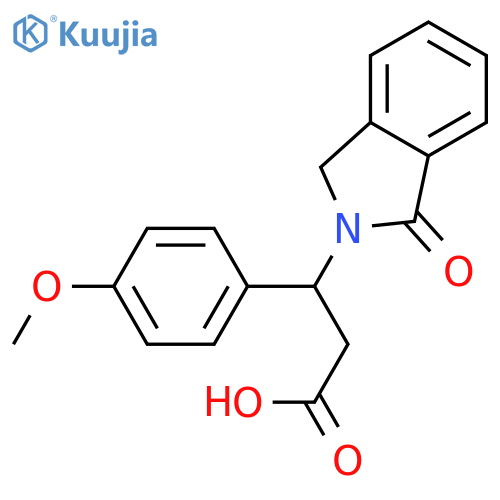3-(4-Methoxyphenyl)-3-(1-oxo-1,3-dihydro-2H-isoindol-2-yl)propanoic acid structure