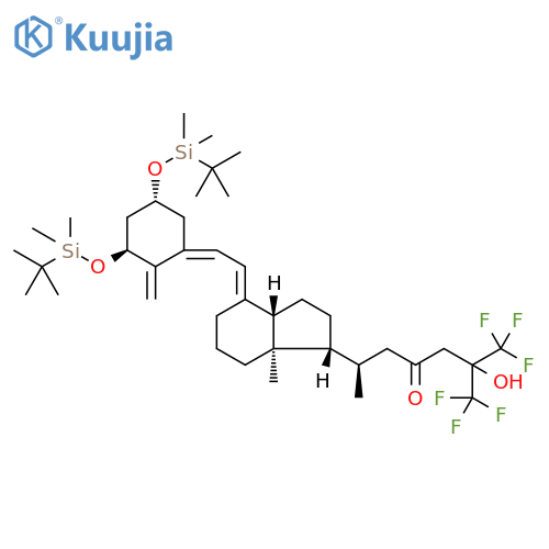 (1α,3β,5Z,7E)-1,3-bis[[(1,1-dimethylethyl)dimethylsilyl]oxy]-26,26,26,27,27,27-hexafluoro-25-hydroxy-9,10-Secocholesta-5,7,10(19)-trien-23-one structure