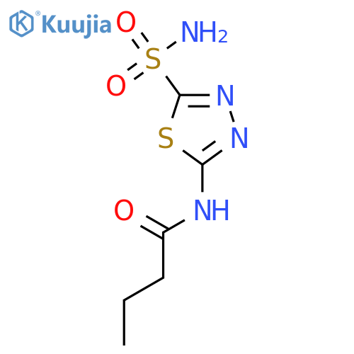 N-(5-Sulfamoyl-1,3,4-thiadiazol-2-yl)butyramide structure